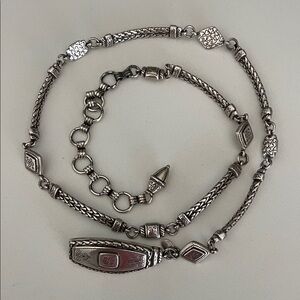 Silver Chain Link Belt Vintage Inspired Length 35.5”